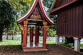 Luang Prabang, Laos. Wat Phonsaat, the temple on the opposite shore of the Nam Khan.